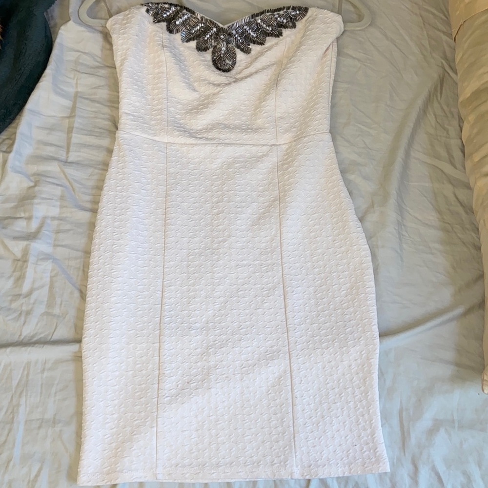 Cream Skin Tight Dress